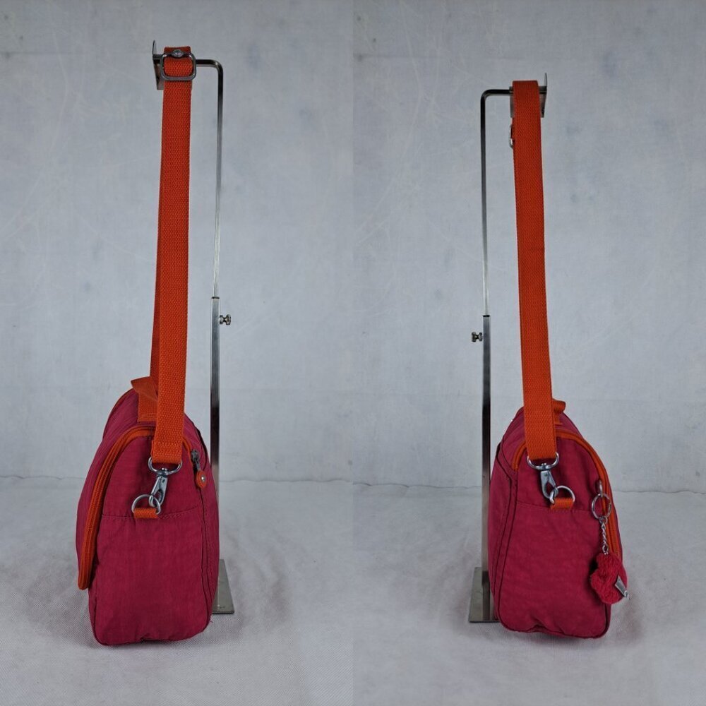 Kipling Kichirou Lunch Bag Pink Crossbody Nylon - Used - Great Condition - Picture 11 of 15